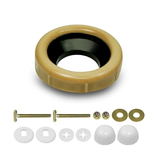 ForeverPRO WRFT02 Universal Extra Thick Toilet Wax Ring Replacement Kit for Floor Outlet Toilet Bowl with Black Rubber Flange Funnel Water Tight Seal Gasket Accommodates 3 Inch and 4 Inch Waste Lines - Image 2