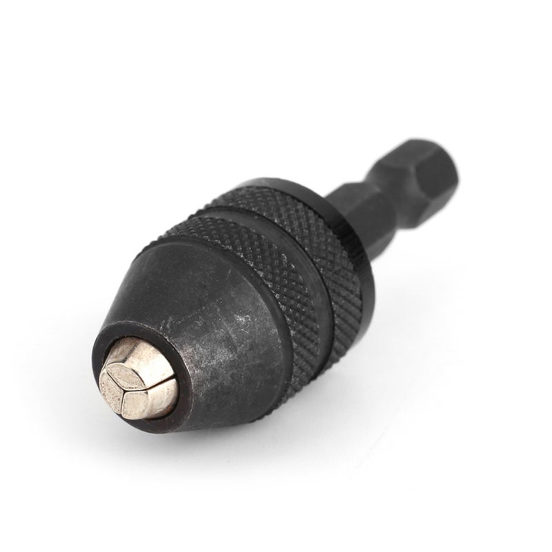 🔧 محول مثقاب يدوي صغير بدون مفتاح بثلاثة فكوك من الكربون أسود - Image 4