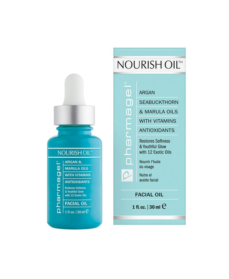 Pharmagel Nourish Facial Oil | Anti Aging Face Oil with 12 Exotic Oils including Avocado and Rosemary Seed | Dry Skin Relief | 1.0 fl. oz. - Image 1