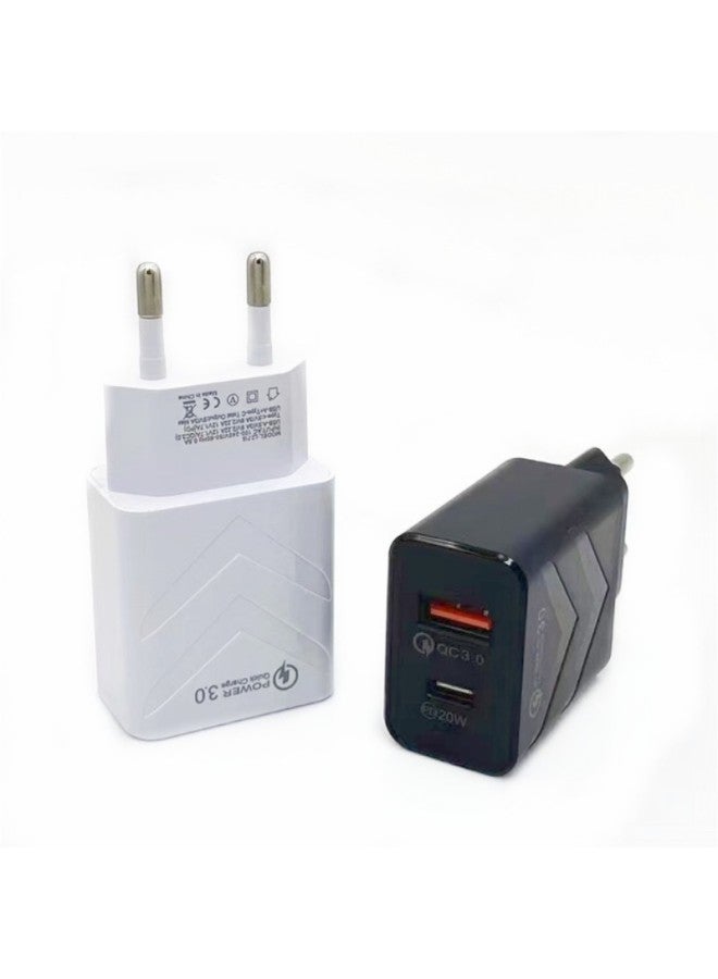 3ausb Fast Charging Head QC3.0 Typec Dual-port Single-port Fast Charger Mobile Phone Notebook Universal US Gauge 