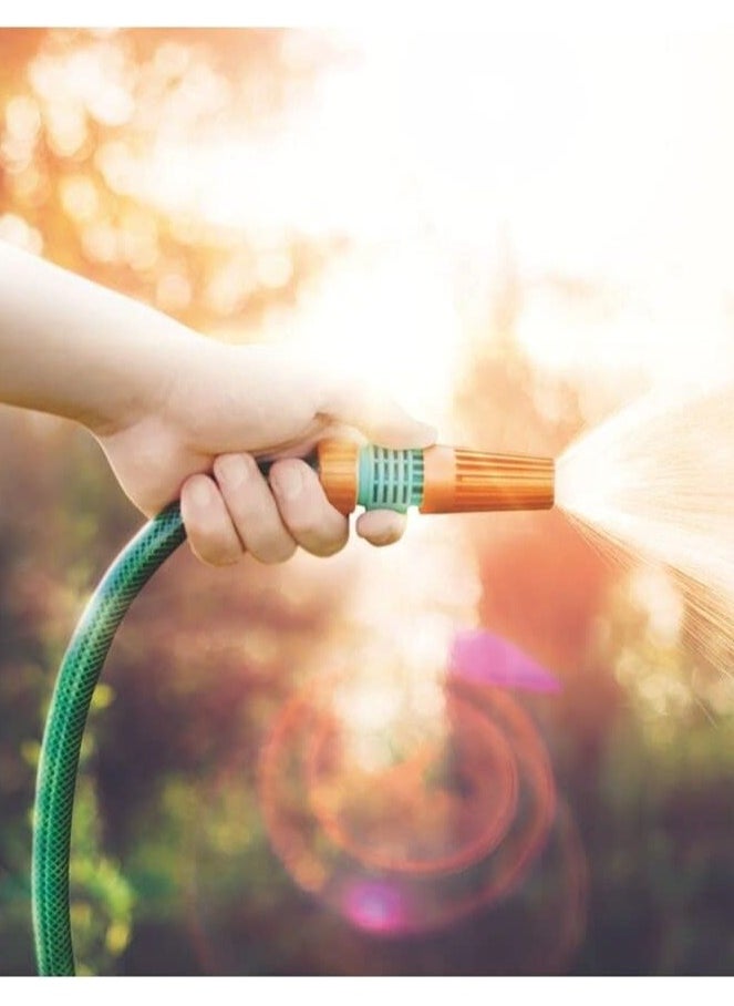 TRAMONTINA - 25m Flex Garden Hose in Green with 3-Layers PVC Fiber and Braided Polyester Cord - Image 1