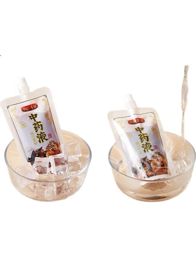 BAIJIE Chinese Herbal Medicine Dispensing Bags, Liquid Bags, Disposable Herbal Medicine Bags, Sealed Bags, 50 Pieces * 200Ml, Medicine Bags, Soy Milk Bags - Image 3