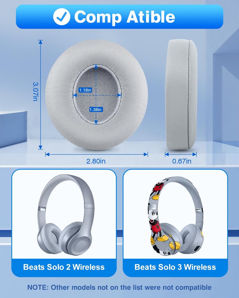 Link Dream Replacement Beats Solo 3 Earpad Beats Solo 2 Replacement Ear Pads Memory Foam Cushions Cover for Beats Solo 2 & Solo 3 Wireless Headphone - Image 2