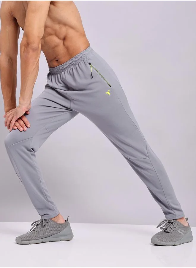 تكنوسبورت Technosport Solid Elasticated Trackpants with Pockets