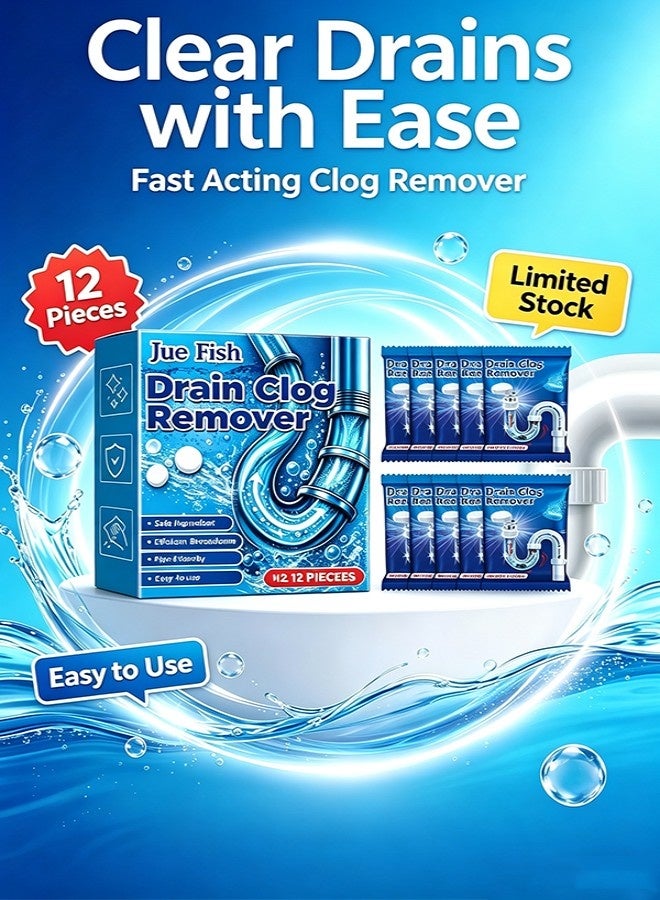 JUE FISH Drain Clog Remover Powder, Sink Pipe Dredging Cleaning Agent - Image 5