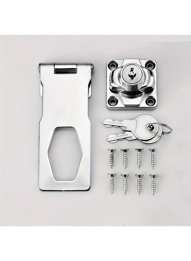 Bronze 2pcs 3inch Keyed Hasp Lock Stainless Steel Safety Lock For Small Doors Cabinets - Image 5