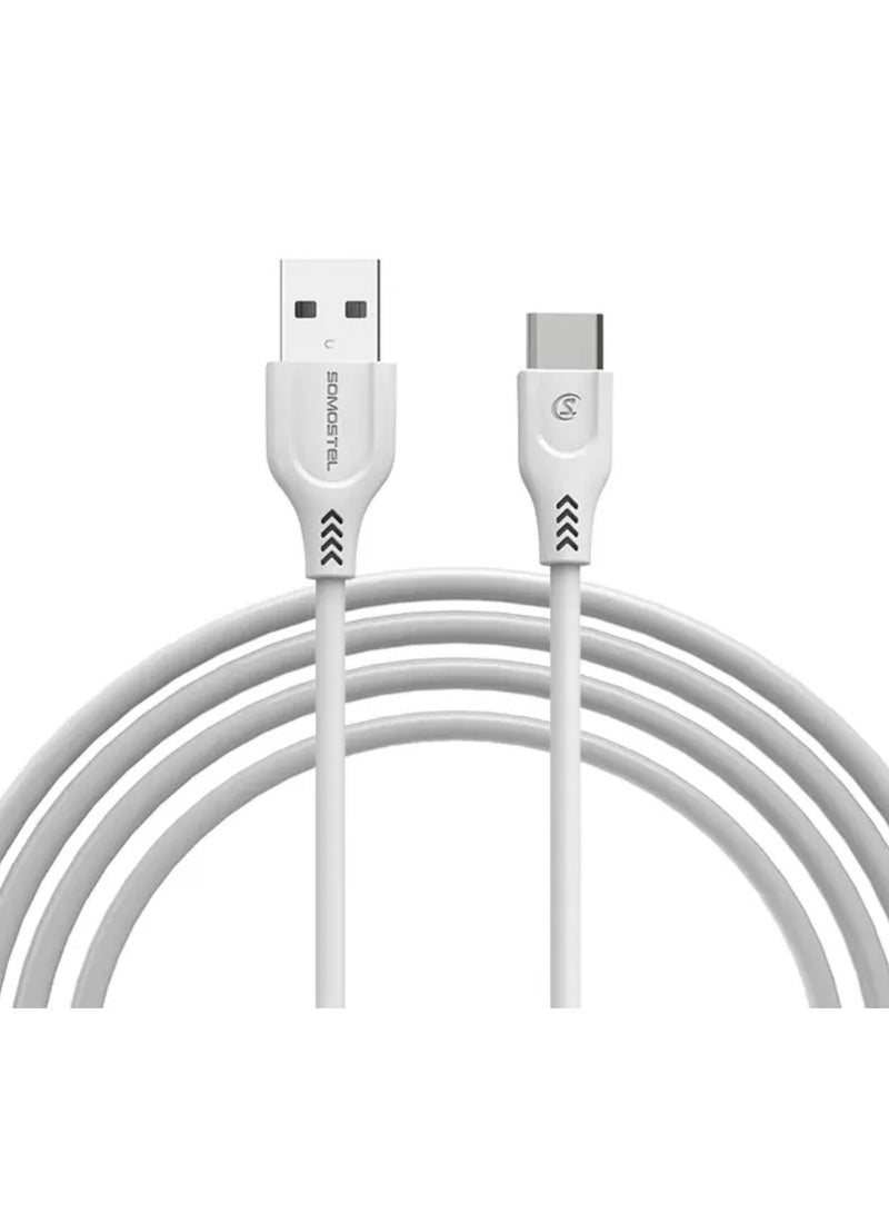 SOMOSTEL Type C Charging Cable with Data Transmission 2 Meters Long - Image 2