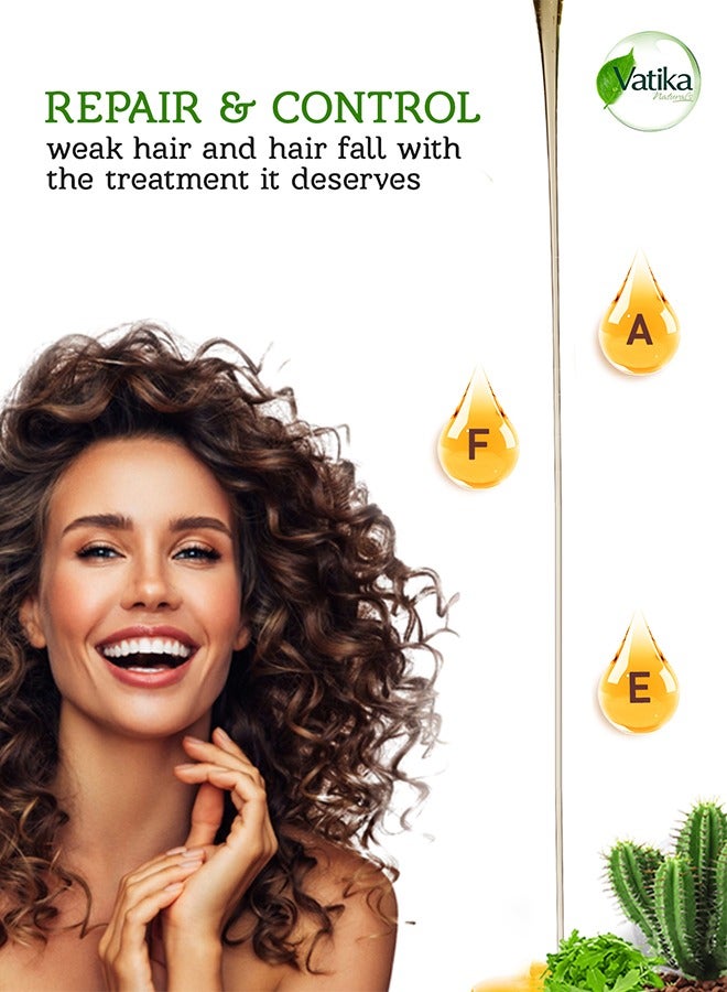 Vatika Naturals Hair Oil Replacement With Cactus And Gergir Multicolour 300Ml  - Image 2