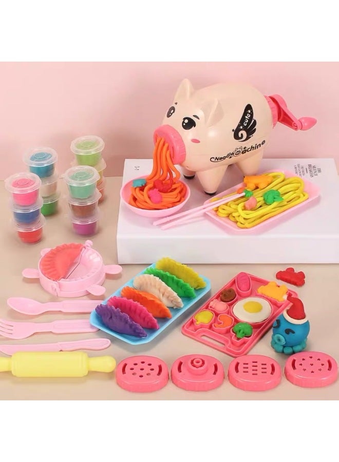 Children's Color Clay Plasticine Non-toxic Mold Set Diy Ice Cream Noodle Machine Girls Play House Toys-Specifications:【Express Box】 Cow Noodles Color Mud 705G - Image 5