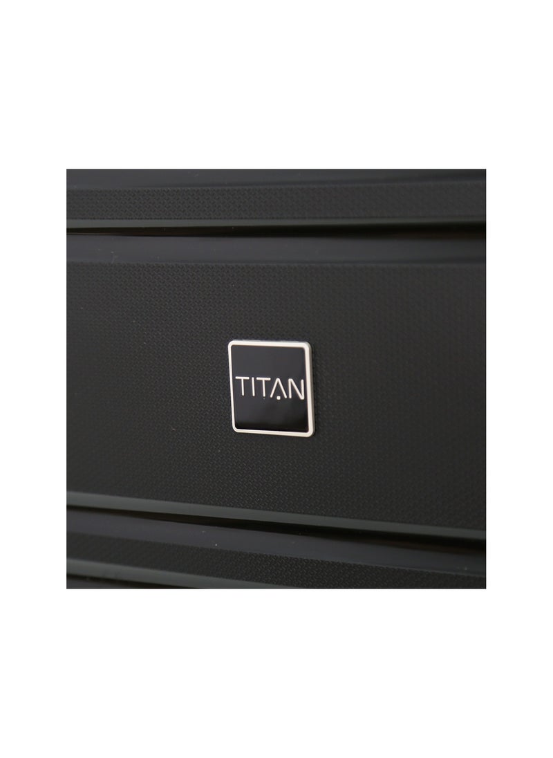 TITAN - Hardside Luggage Trolley Bag 4 Pieces Set,Black (S-20",M-24",L-28",XL-32") - Image 1