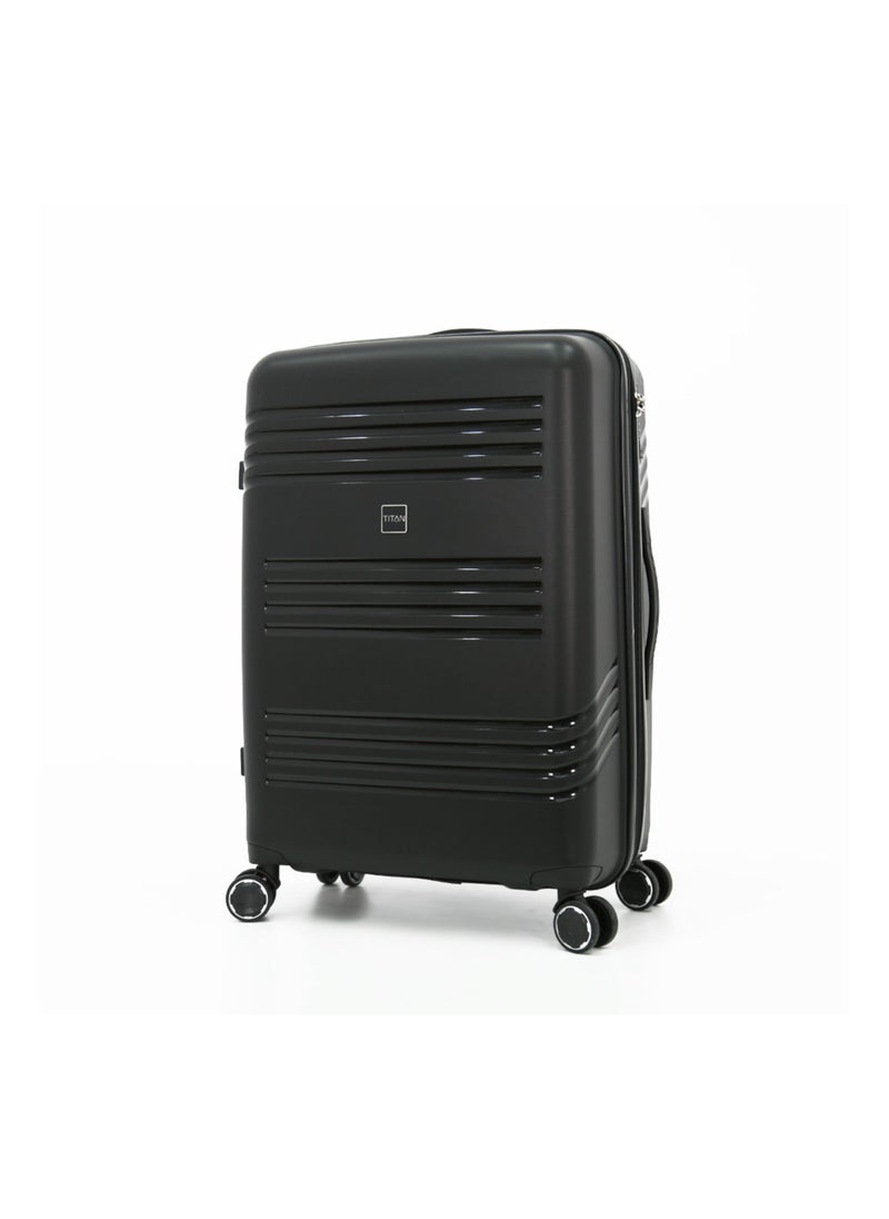 TITAN - Hardside Luggage Trolley Bag 4 Pieces Set,Black (S-20",M-24",L-28",XL-32") - Image 1