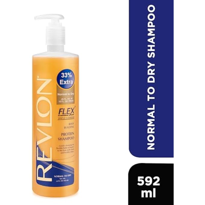Revlon FLEX NORMAL TO DRY BODY BUILDING PROTEIN SHAMPOO 592 ML / 20 OZ - WORLDWIDE SHIPPING, PACKAGING MAY VARY - Image 3