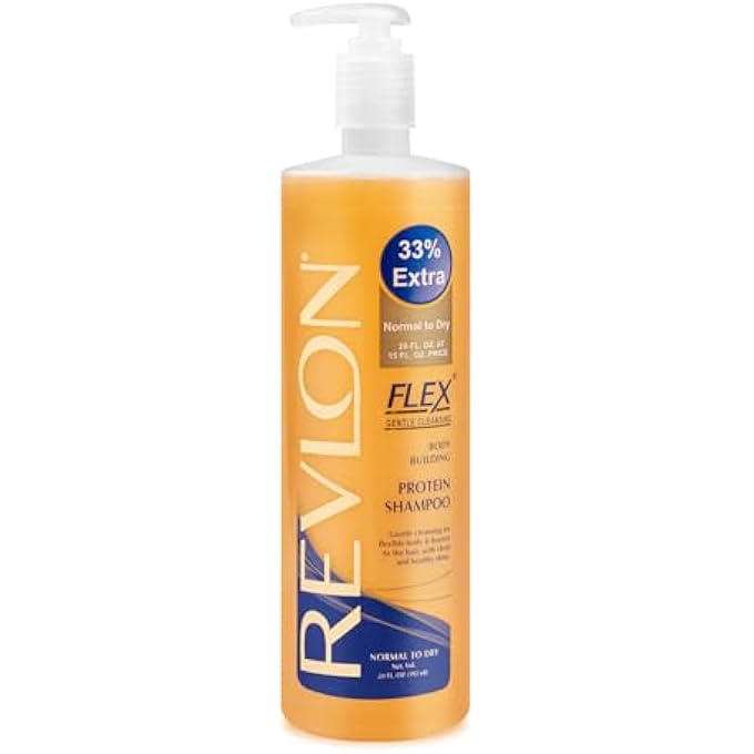 Revlon FLEX NORMAL TO DRY BODY BUILDING PROTEIN SHAMPOO 592 ML / 20 OZ - WORLDWIDE SHIPPING, PACKAGING MAY VARY - Image 1