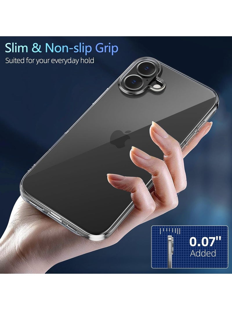 JAJEEK "iPhone 16 Clear Case – Ultra-Thin, Anti-Yellowing Design with Camera Lens and Screen Protectors, Soft Touch, Shockproof" - Image 5