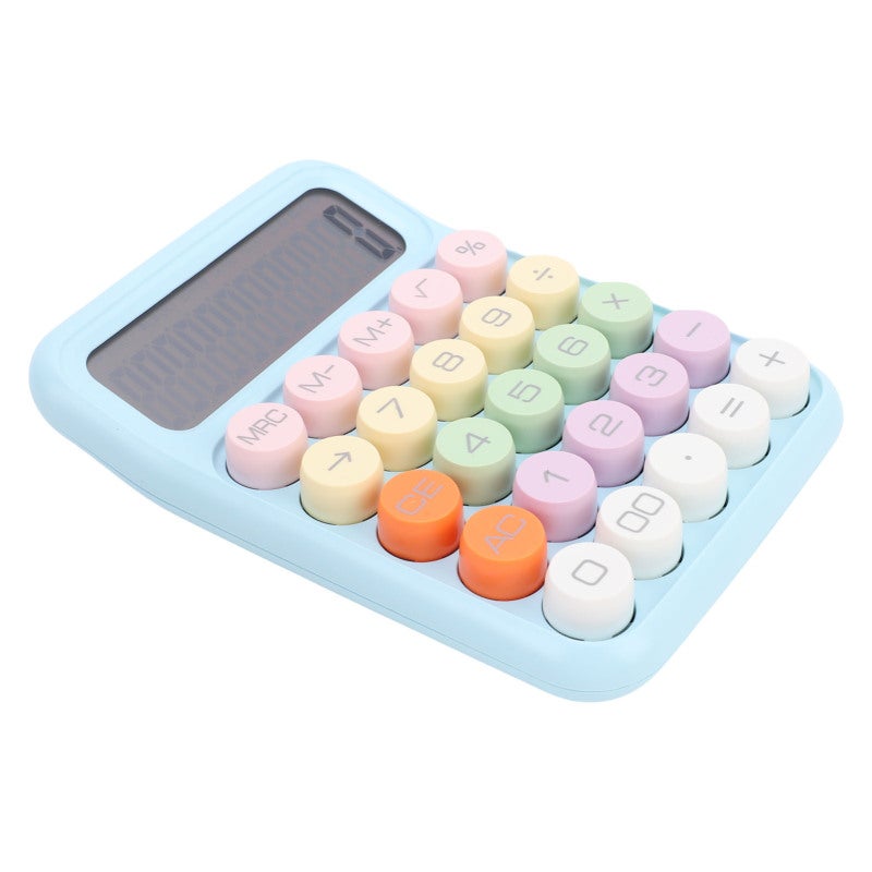 Colorful Calculator 12 Digit Display Large Mechanical Keypad - Ergonomic Design Desktop Calculator with Large Buttons - Portable User Friendly Scientific Calculator for Office School Home - Image 3
