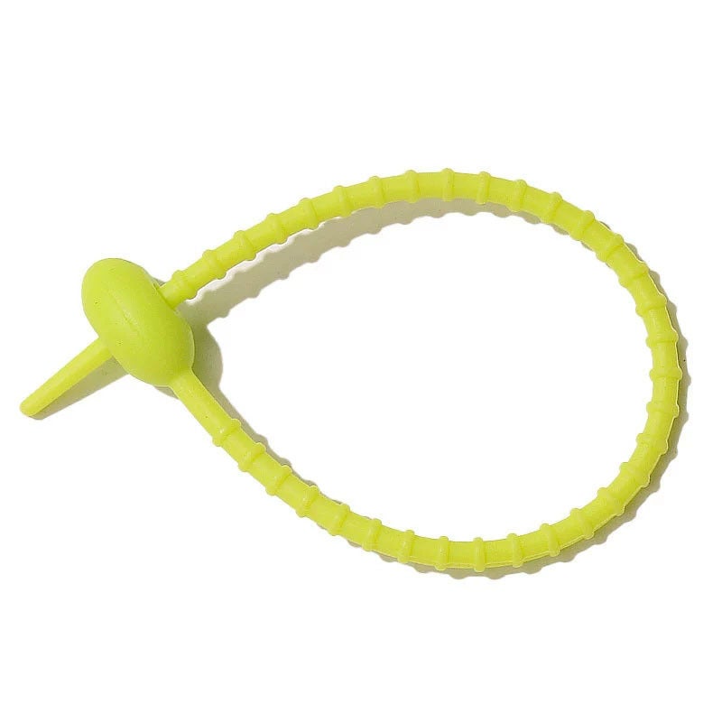 Silicone Cable Tie Organizer DIY Keychain Colorful Cord Fruit Green Fruit Green