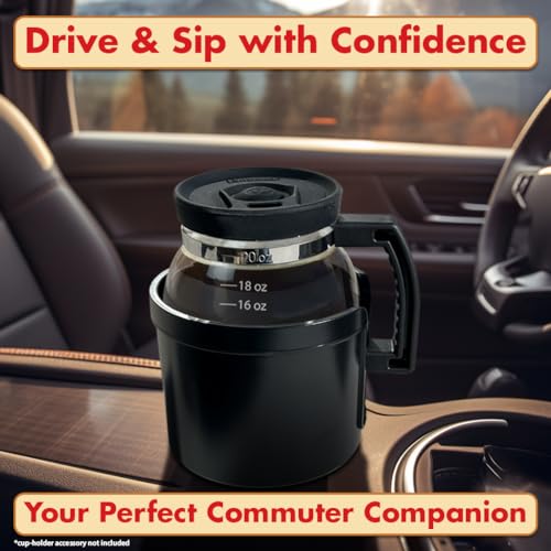 Funwares Cupa Joe Coffee Mug – 20oz Borosilicate Glass Diner Pot Mug with Spill-Proof Lid – Funny Novelty Gift for Coffee Lovers, Dads, Office, Travel & More - Image 3