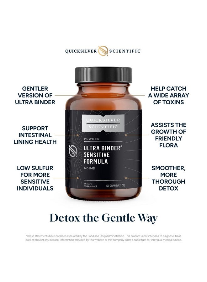 Quicksilver Scientific Ultra Binder Sensitive Formula - Gut Health Supplement with Activated Charcoal, Bentonite Clay - Cleansing Support Powder (120g) - Image 3