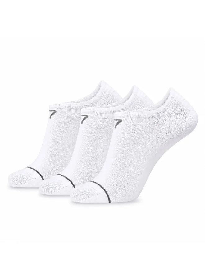 Cr7 CR7 Men’s Footies Socks 3 Pairs, White Low Cut Ankle Socks, Size 40–46, 80% Cotton