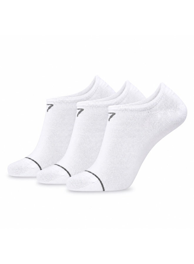 CR7 Men’s Footies Socks 3 Pairs, White Low Cut Ankle Socks, Size 40–46, 80% Cotton - Image 1