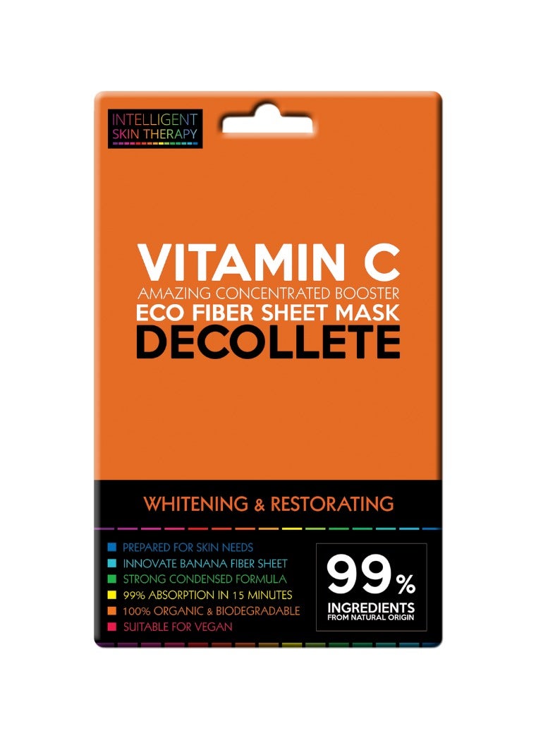 BeautyFace Whitening & Restorating Eco Fiber Booster Decollete Mask Active Vitamin C
