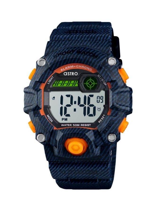 Astro A9936-PPNSO Kids Digital Display Watch & PU Strap Blue With Orange Button - Image 1