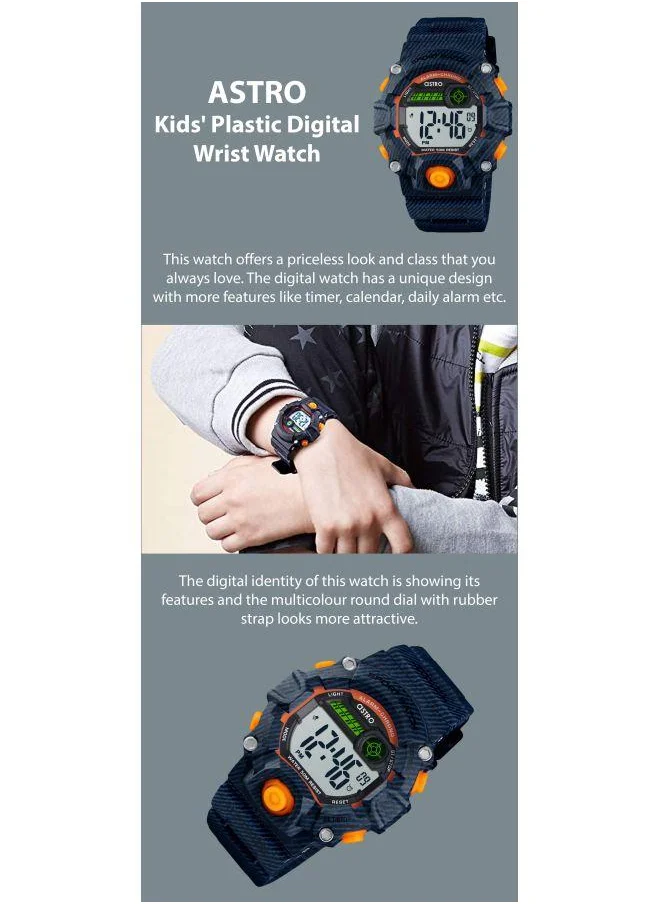 أسترو Astro A9936-PPNSO Kids Digital Display Watch & PU Strap Blue With Orange Button