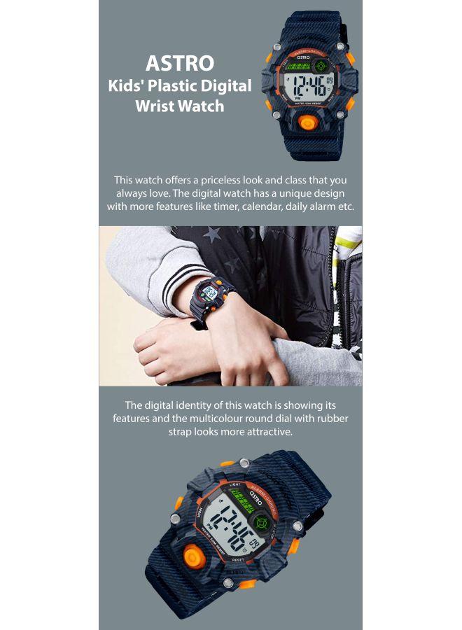 Astro A9936-PPNSO Kids Digital Display Watch & PU Strap Blue With Orange Button - Image 3