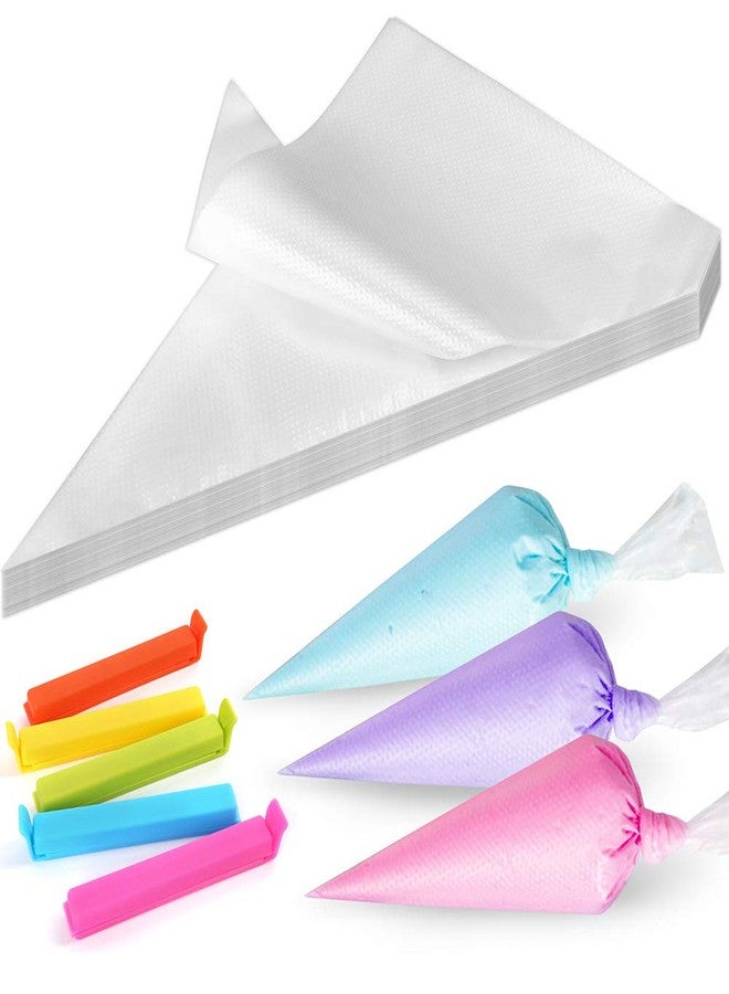 LotFancy 500Pcs Piping Bags 10 Inch, Thick Tipless Piping Bags, Non-Slip Disposable Pastry Bag for Royal Icing, Cookies, Cake Decorating - Image 1