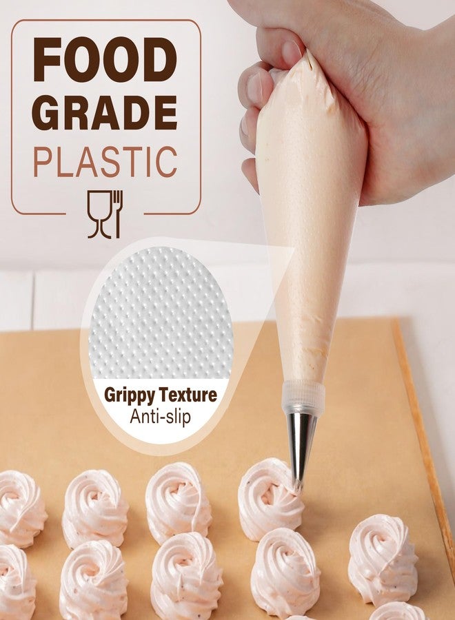 LotFancy 500Pcs Piping Bags 10 Inch, Thick Tipless Piping Bags, Non-Slip Disposable Pastry Bag for Royal Icing, Cookies, Cake Decorating - Image 3