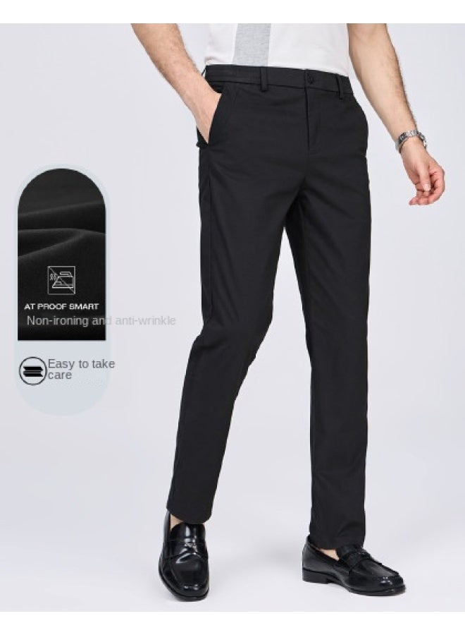Septwolves Stretch Non-iron Anti-wrinkle】new Autumn/winter Brand Embroidered Spandex Trousers Men's Casual Pants Dress Pants - Image 1
