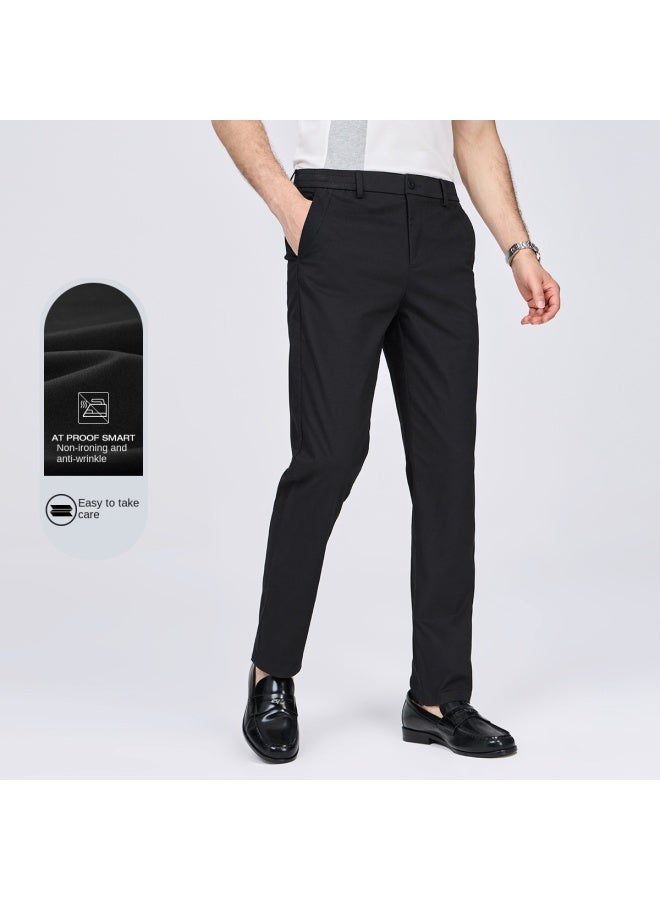 Septwolves Stretch Non-iron Anti-wrinkle】new Autumn/winter Brand Embroidered Spandex Trousers Men's Casual Pants Dress Pants - Image 2