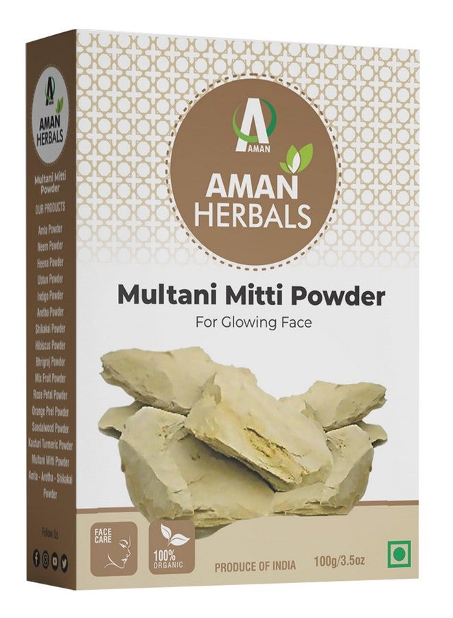 AMAN HERBALS - 100% Natural Multani Mitti powder for Face, Skin, and Hair| Fuller's Earth, Bentonite Clay 200gm - Image 1