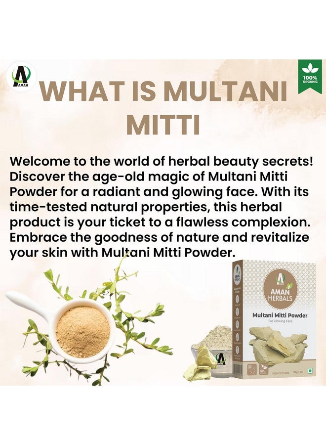 AMAN HERBALS - 100% Natural Multani Mitti powder for Face, Skin, and Hair| Fuller's Earth, Bentonite Clay 200gm - Image 4
