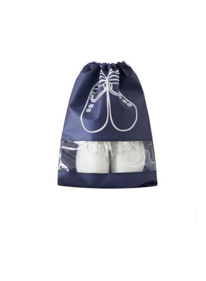 NIBEMINENT Portable Travel Shoe Bag Navy Blue 20 x 10 20cm - Image 1