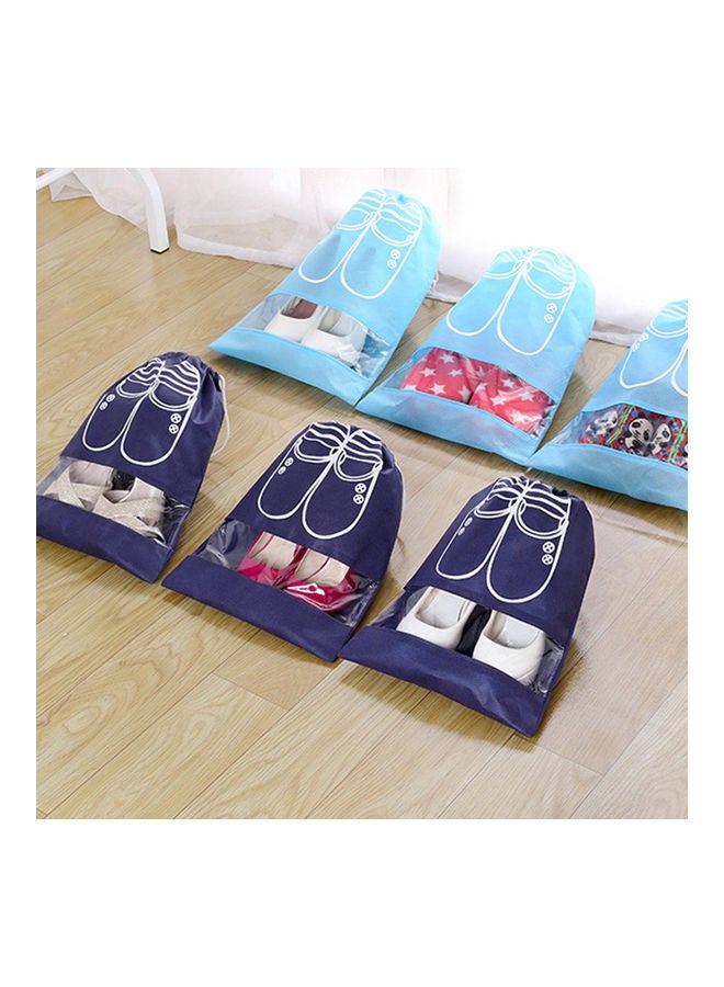 NIBEMINENT Portable Travel Shoe Bag Navy Blue 20 x 10 20cm - Image 2