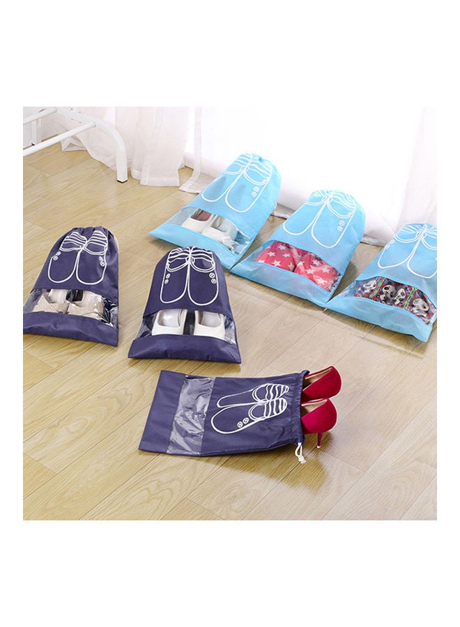 NIBEMINENT Portable Travel Shoe Bag Navy Blue 20 x 10 20cm - Image 3