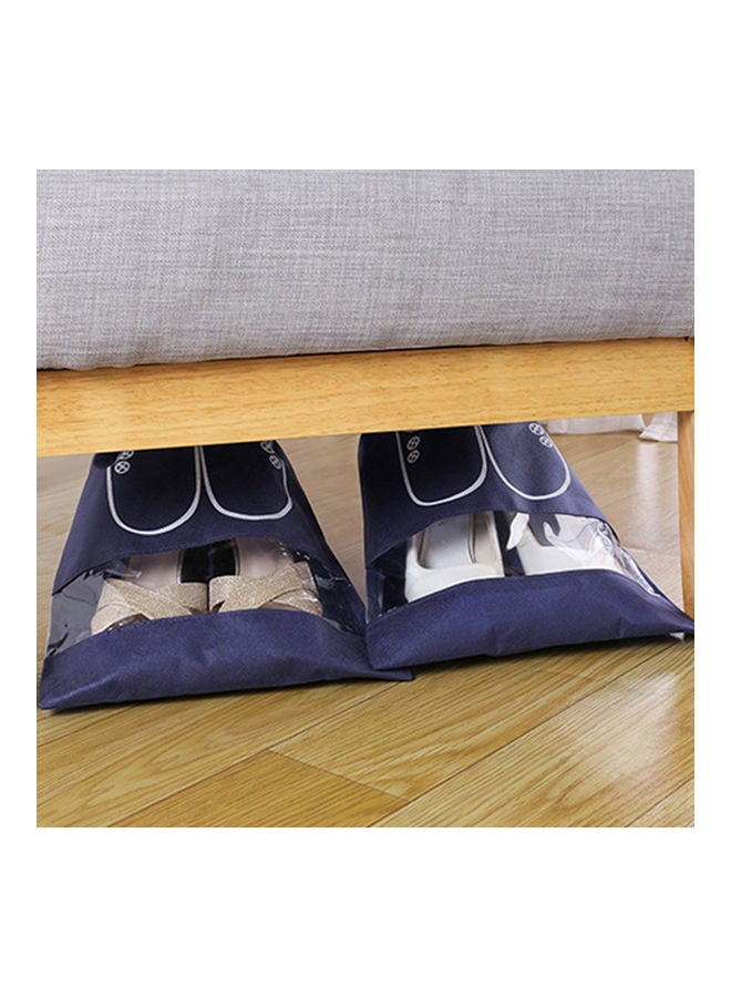 NIBEMINENT Portable Travel Shoe Bag Navy Blue 20 x 10 20cm - Image 5