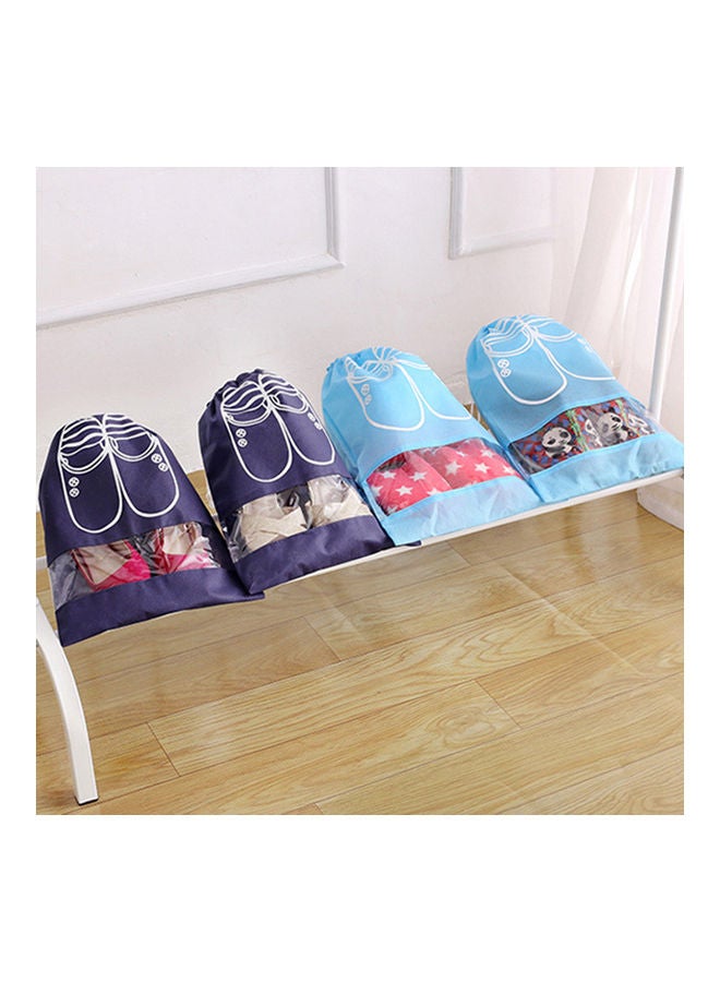 NIBEMINENT Portable Travel Shoe Bag Navy Blue 20 x 10 20cm - Image 4