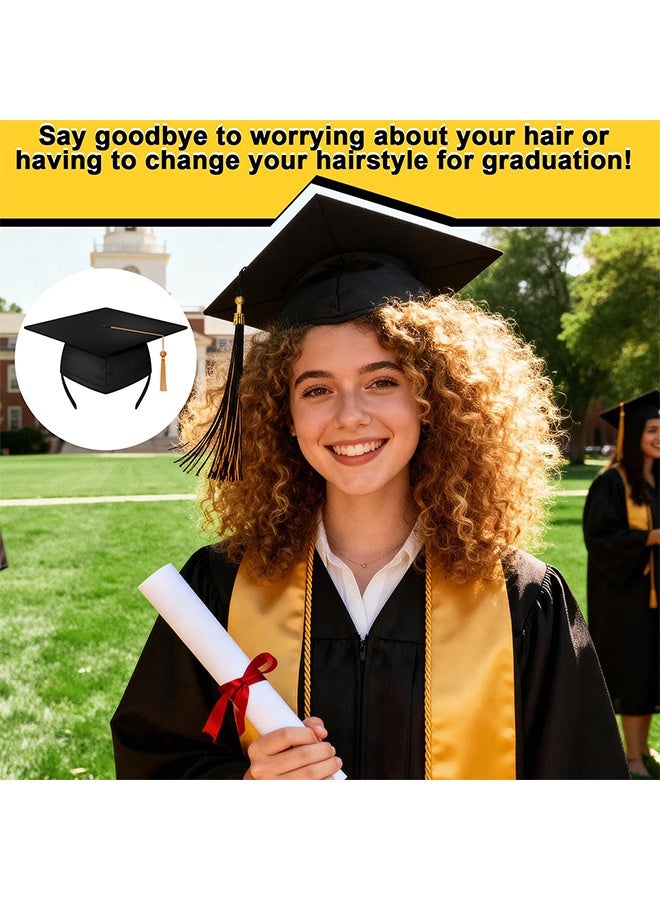 2 Pack Graduation Cap Headband Insert, Round Firm Anti-Fall Hair Band Holder, Secure Grad Hat & Hairstyle for Graduates Students Women (Cap Not Included) - Image 5