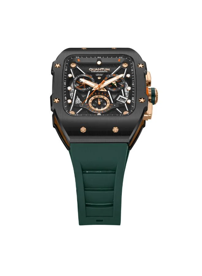 Quantum Men's Silicone Chronograph Watch HNG1080.451 - 43 mm