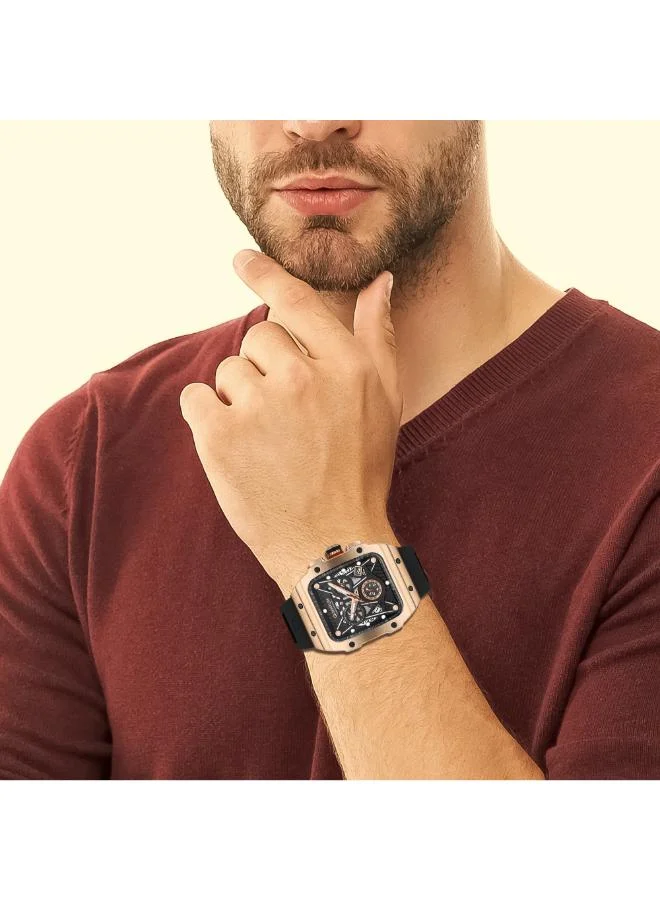 Quantum Men's Silicone Chronograph Watch HNG1080.451 - 43 mm