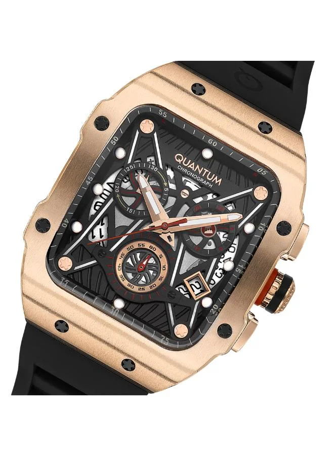 Quantum Men's Silicone Chronograph Watch HNG1080.451 - 43 mm