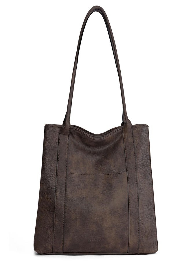 SENDEFN Large Work Tote Bag for Women Shoulder Bag Large Top Handle Handbag with Two Main Compartments Ladies Travel Purse Hobo Bag with Zipper Pocket - Image 1