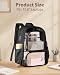 KIMNERPU Clear Backpack Heavy Duty Transparent Bookbag for School Fabric PVC Transparent Backpack with Reinforced Strap for Women Men Capacity Clear Bag for College Travel XLarge Black - Image 2