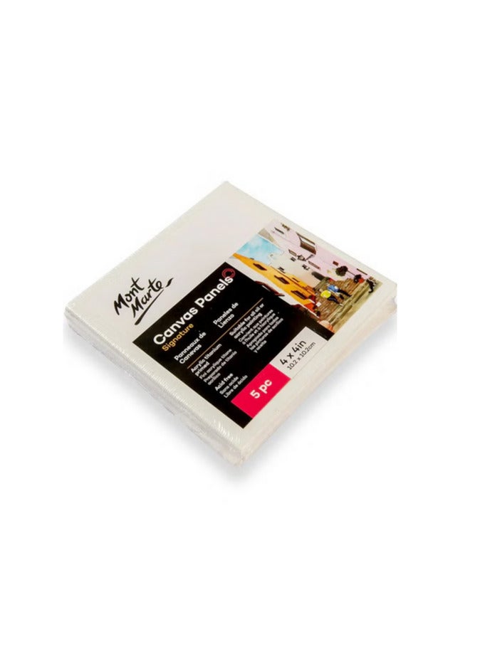 Mont Marte 5 Piece Miniature Canvas Panel 4x4 Inch (10 X 10cm) - Image 2