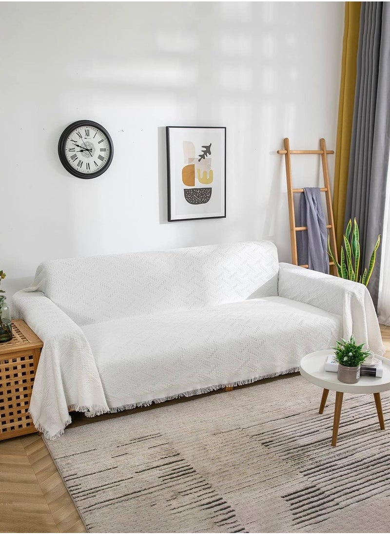 LEOKOR 3 Seat Oversized Sofa Cover Soft Four Seasons Universal Sofa Cover Fashion Geometric Pattern  All-Inclusive Sofa Cover Furniture Cover 180*300 CM  - Image 2