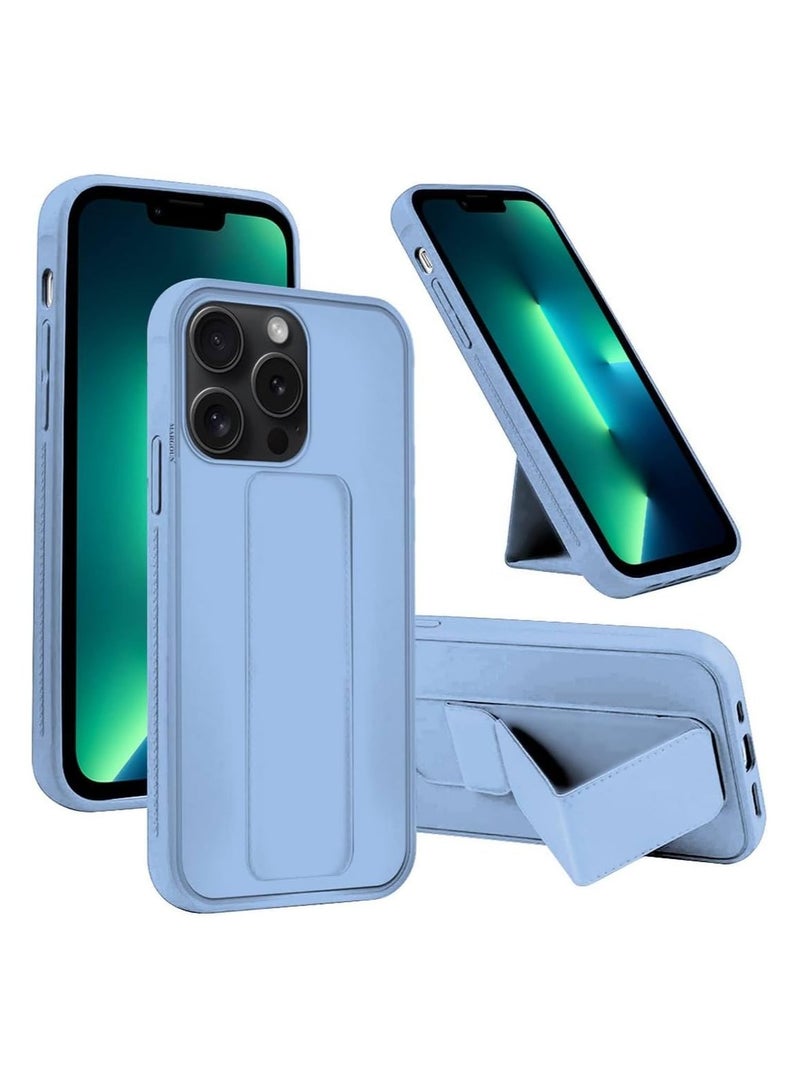 iPhone 16 Case Cover Finger Grip holder Phone Car Magnetic Multi-function Shockproof Protective Case Two-in-one Phone holder Case (light Blue, iPhone 16) - Image 1