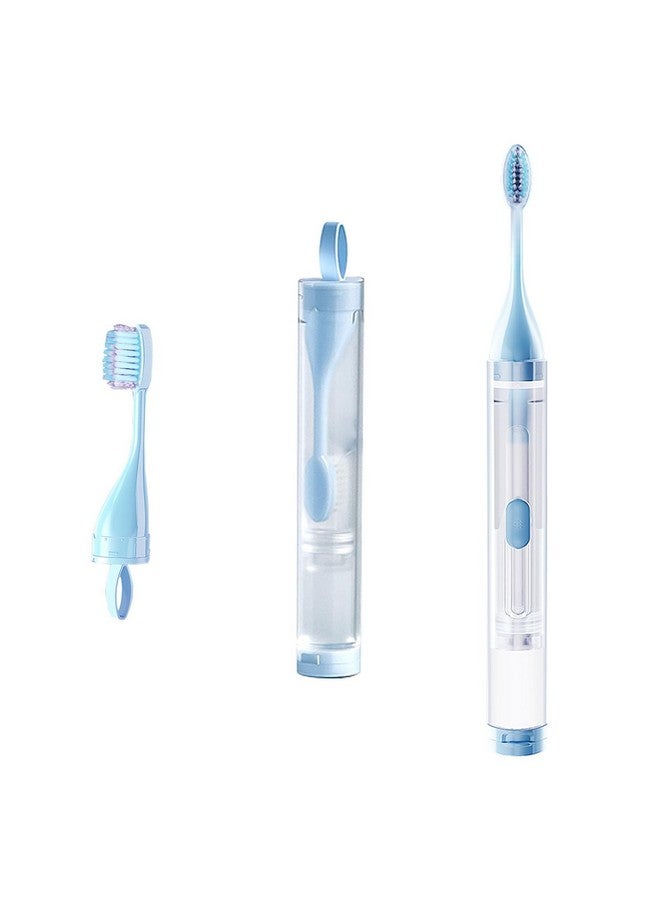 سونجفير فرشاة أسنان محمولة للسفر ثلاثة في واحد + رأس فرشاة بديل، شعيرات تقويم الأسنان المطورة، أنبوب معجون أسنان مدمج، فرشاة أسنان قابلة للطي، ملحق أساسي للسفر والتخييم - Image 1