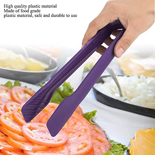VELINEX® 3 Piece Kitchen Plastic Tongs, Multi-functional Mini Tongs, Multi Colored (PURPLE) - Image 2